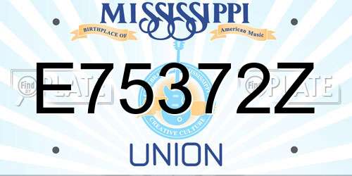 E75372Z Mississippi License Plate