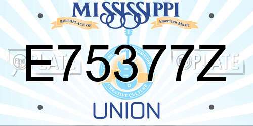 E75377Z Mississippi License Plate