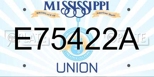E75422A Mississippi License Plate