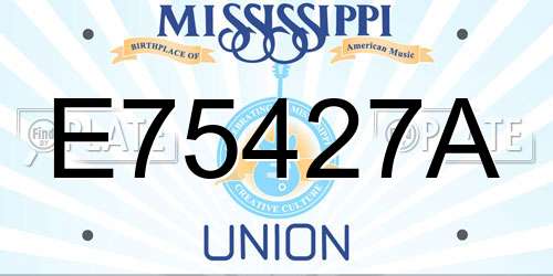 E75427A Mississippi License Plate