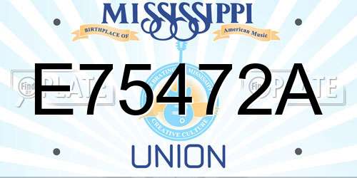 E75472A Mississippi License Plate
