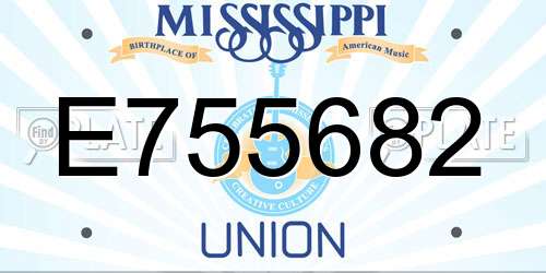 E755682 Mississippi License Plate