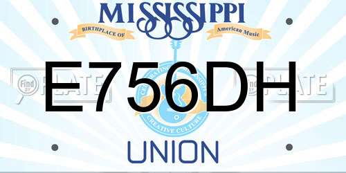 E756DH Mississippi License Plate