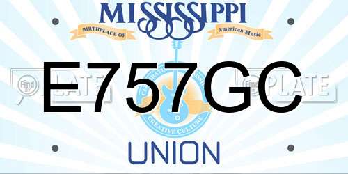 E757GC Mississippi License Plate