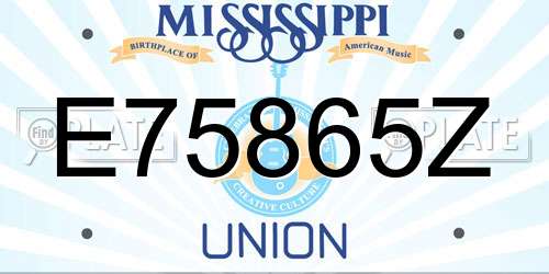 E75865Z Mississippi License Plate