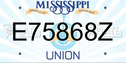 E75868Z Mississippi License Plate