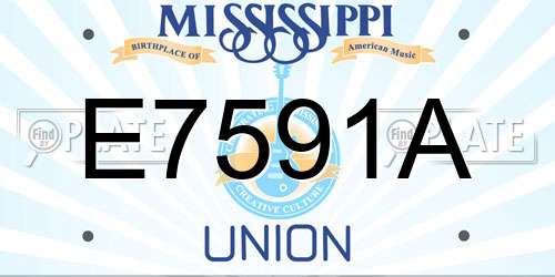 E7591A Mississippi License Plate