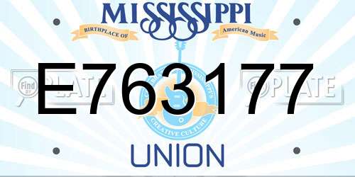 E763177 Mississippi License Plate