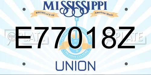 E77018Z Mississippi License Plate