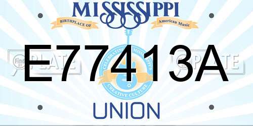 E77413A Mississippi License Plate