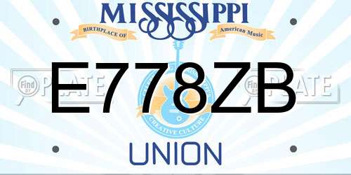 E778ZB Mississippi License Plate