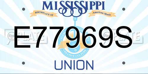 E77969S Mississippi License Plate