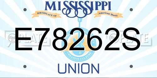 E78262S Mississippi License Plate
