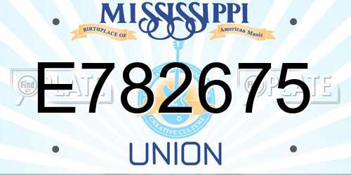 E782675 Mississippi License Plate
