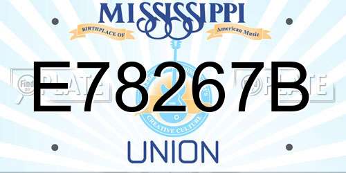 E78267B Mississippi License Plate
