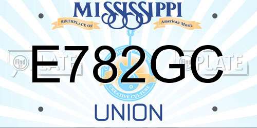 E782GC Mississippi License Plate