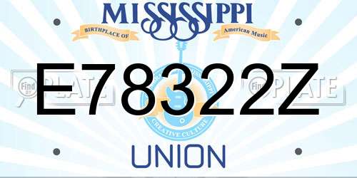 E78322Z Mississippi License Plate