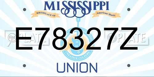 E78327Z Mississippi License Plate