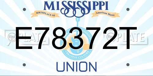 E78372T Mississippi License Plate