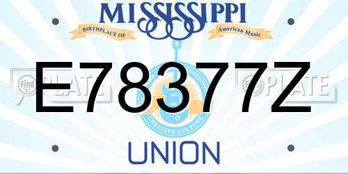 E78377Z Mississippi License Plate
