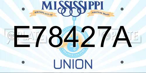 E78427A Mississippi License Plate