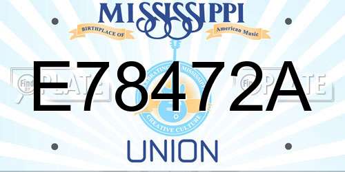 E78472A Mississippi License Plate