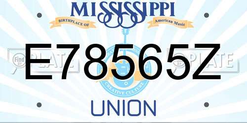 E78565Z Mississippi License Plate