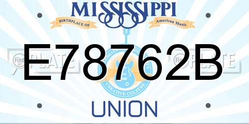 E78762B Mississippi License Plate