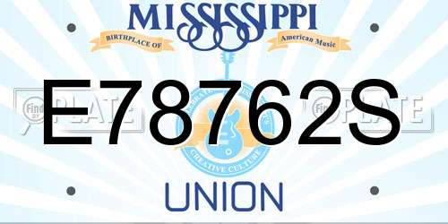 E78762S Mississippi License Plate