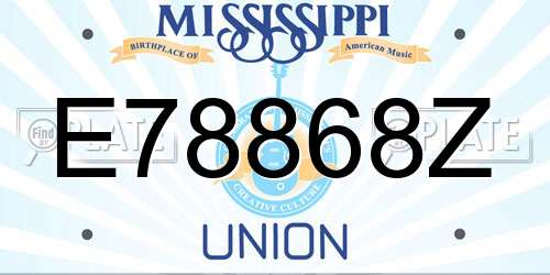 E78868Z Mississippi License Plate