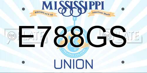 E788GS Mississippi License Plate