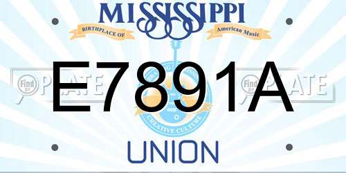 E7891A Mississippi License Plate