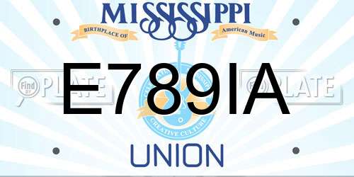 E789IA Mississippi License Plate