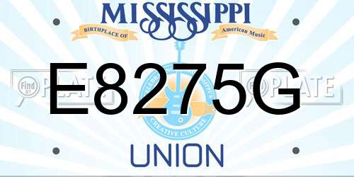 E8275G Mississippi License Plate