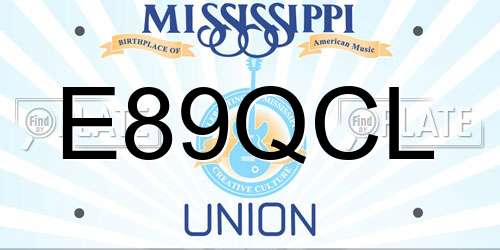 E89QCL Mississippi License Plate