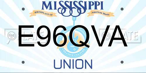 E96QVA Mississippi License Plate