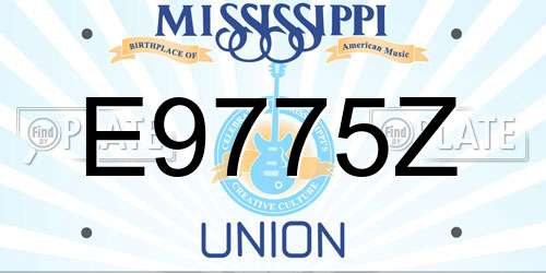 E9775Z Mississippi License Plate