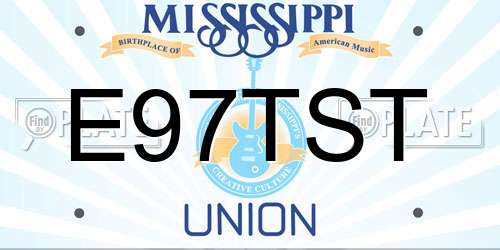 E97TST Mississippi License Plate