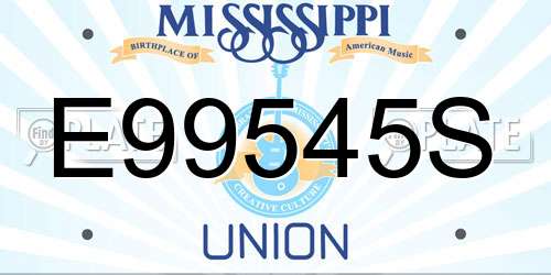 E99545S Mississippi License Plate