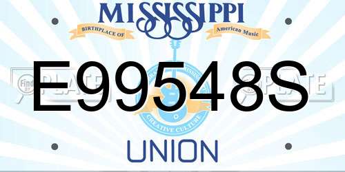 E99548S Mississippi License Plate
