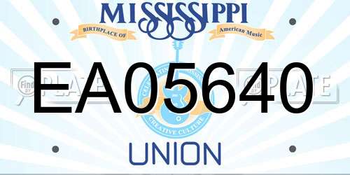 EA05640 Mississippi License Plate
