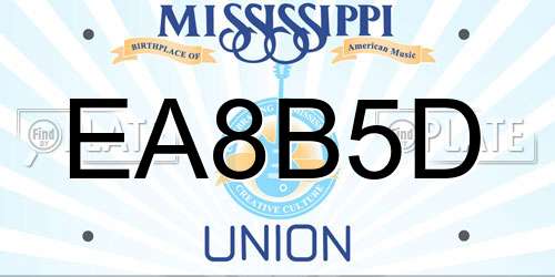 EA8B5D Mississippi License Plate