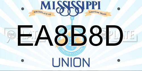 EA8B8D Mississippi License Plate