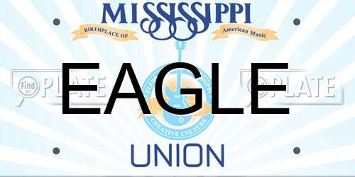 EAGLE Mississippi License Plate