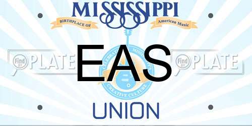EAS Mississippi License Plate