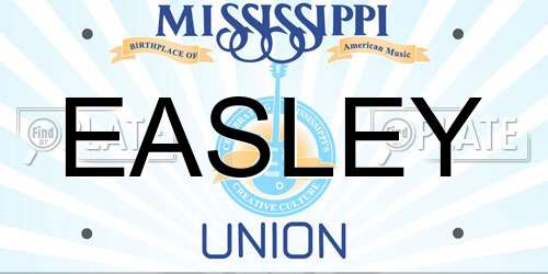 EASLEY Mississippi License Plate