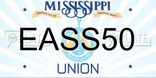 EASS50 Mississippi License Plate
