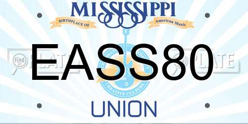 EASS80 Mississippi License Plate