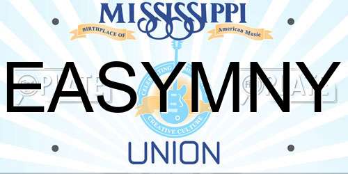 EASYMNY Mississippi License Plate