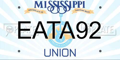 EATA92 Mississippi License Plate